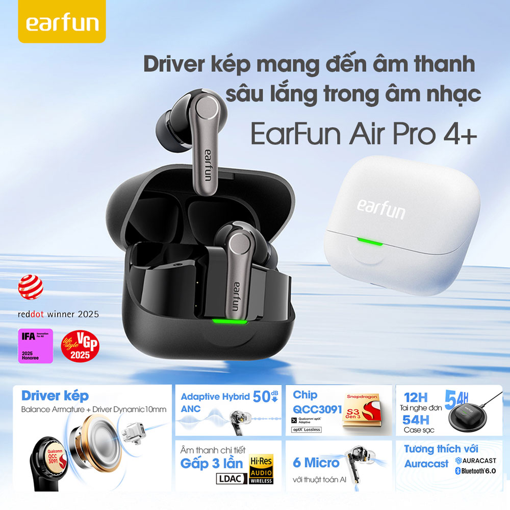 Tai nghe Bluetooth Earfun Air Pro 4+ - Ảnh 12