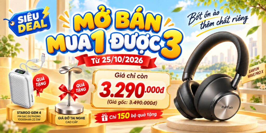 Mở bán tai nghe EarFun Wave Pro X